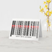 54e verjaardag Barcode met laserkaart Kaart (Gele Bloem)
