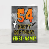 54e verjaardag: Eerie Halloween Theme + Aangepaste Kaart (Voorkant)