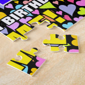 54e verjaardag — Fun, liefhebbende hartvormen + "5 Legpuzzel (Zijkant)