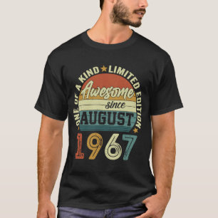 54e verjaardag  Geweldige sinds augustus 1967 T-shirt