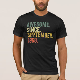 54e verjaardag Geweldige sinds september 1968 54 j T-shirt