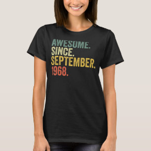 54e verjaardag Geweldige sinds september 1968 54 j T-shirt