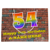 54e verjaardag: Leuk, op graffiti geïnspireerd reg Groot Cadeauzakje (Voorkant)