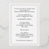 54e verjaardagsfeest — Fantasie schrift en eigen n Folie Uitnodiging (Achterkant)