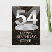 54th Birthday Spotlights Ajouter une carte de nom (Devant)