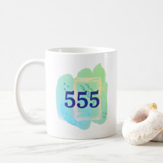 555 Angel Nummer Transformatie Affirmatie Koffiemok