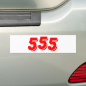 555 BUMPERSTICKER (Op auto)