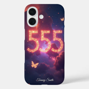 555 Engel Nummer Manifestatie – Omhels Verandering iPhone 16 Hoesje