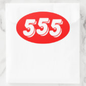 555 OVALE STICKER (Tas)