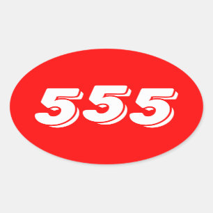 555 OVALE STICKER