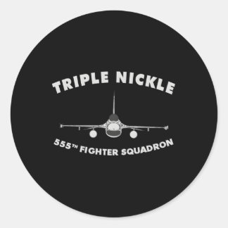 555th Fighter Squadron The Triple Nickle Ronde Sticker