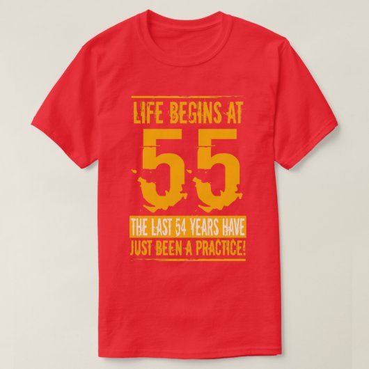 55 Birthday Man T-shirt (Design voorkant)