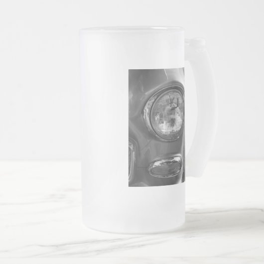 55 Chevy Headlight Grayscale Matglas Bierpul (Voorkant rechts)