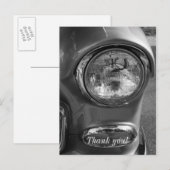 55 Chevy Koplamp grijswaarden Briefkaart (Voorkant / Achterkant)