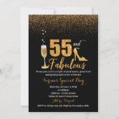 55 et fabuleuse invitation d'anniversaire pour les (Devant)