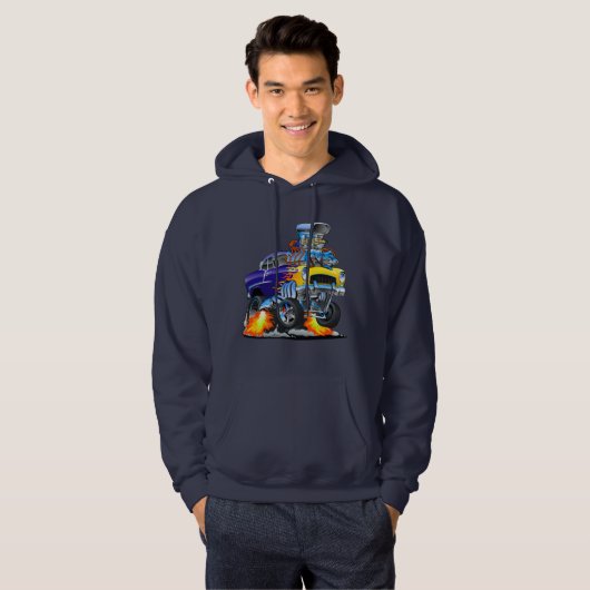 55 Funny Car Flaming Drag Track Beast Hoodie (Voorkant volledig)