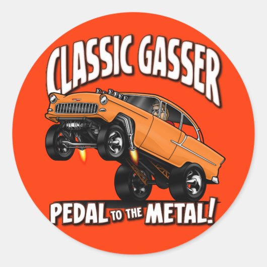 55 GASSER Flair Ronde Sticker (Voorkant)