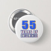 55 jaar bewustwording ronde button 5,7 cm (Voorkant /achterkant)