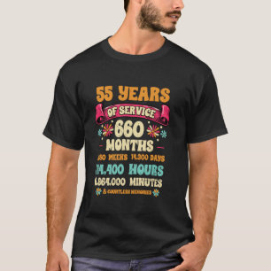55 Jaar Dienst 55e Werkjubileum Voor T-shirt