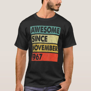 55 jaar Geweldige sinds november 1967 55e geboorte T-shirt