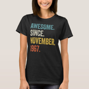 55 jaar Geweldige sinds november 1967 55e geboorte T-shirt