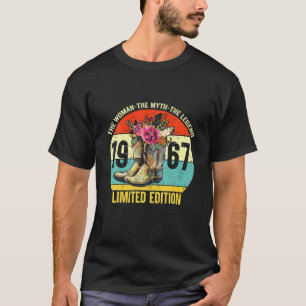 55 jaar oud 1967 Westerne 55th Limited Edition Koe T-shirt