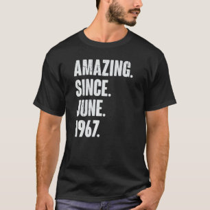 55 jaar oud 55e verjaardag geweldig sinds juni 196 t-shirt