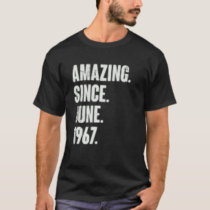 55 jaar oud 55e verjaardag geweldig sinds juni 196 t-shirt