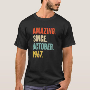 55 Jaar Oud 55e Verjaardag Uitstekend sinds 1 okto T-shirt
