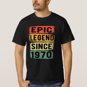 55 jaar oud Bday 1970 Epic Legend 55e verjaardag T-shirt