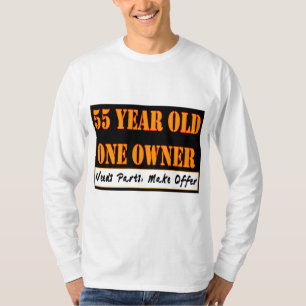 55 jaar oud, één eigenaar - heeft onderdelen nod t-shirt