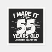 55 Jaar Oud Sarcastisch Meme Grappig 55e Verjaarda Servet (Voorkant)