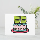 55 jaar oude Birthday Cake Kaart (Staand voorkant)