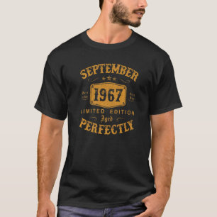 55 jaar Oude Vintage 55 september 1967 T-shirt