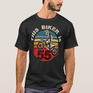 55-jarige verjaardag van de 55e dag vuile Bike Mot T-shirt