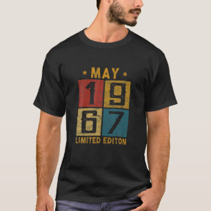 55 mei 1967, geboren in 1967 55 jaar t-shirt