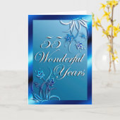55 prachtige jaren (jubileum) kaart (Gele Bloem)