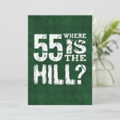 55 Waar is The Hill Funny 55th Birthday GR55Z Kaart (Staand voorkant)