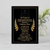 55 Years of Dedicated Service Award Custom Foil Folie Feestdagenkaart (Staand Voorkant)