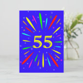 55e anniversaire de fête Invitation Explosion (Debout devant)