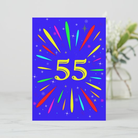 55e anniversaire de fête Invitation Explosion (Debout devant)