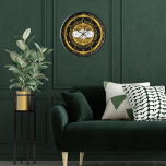55e anniversaire de l'Élégant Mariage noir et or<br><div class="desc">Une vie d'engagement mérite la qualité d'un cadeau personnalisé. Faites savoir au couple important combien ils vous inspirent avec notre design original en noir et or à cinquante-cinquième anniversaire. Personnalisez avec des noms ainsi que la date et la date d'anniversaire du mariage. Design original créé par Holiday Hearts Designs.</div>