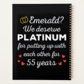 55e anniversaire du Mariage I - Emerald Funny Coup (Dos)