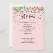 55e anniversaire Fête confetti Invitation (Devant)