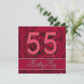 55e anniversaire invitation à la fête avec des ros (Debout devant)