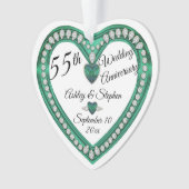 55e bruiloft Jubileum Alexandrite Diamond Ornament (voorkant)