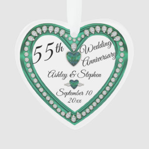 55e bruiloft Jubileum Alexandrite Diamond Ornament