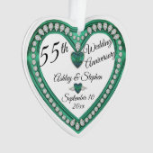 55e bruiloft Jubileum Alexandrite Diamond Ornament (voorkant)