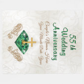 55e bruiloft Jubileum cadeau Gepersonaliseerde dek Fleece Deken (Voorkant (Horizontaal))