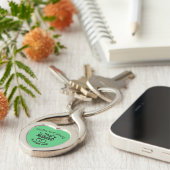 55e bruiloft Jubileum Custom Names Emerald Sleutelhanger (Zijkant)